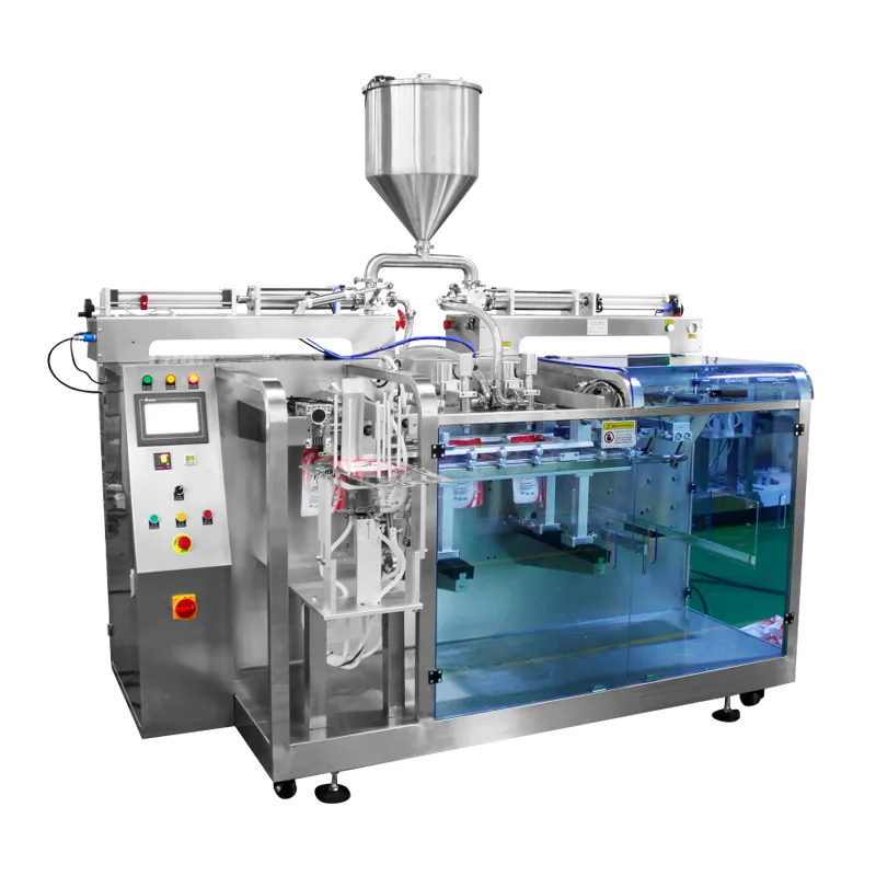 Máquina de embalagem para alimentação de saco duplo